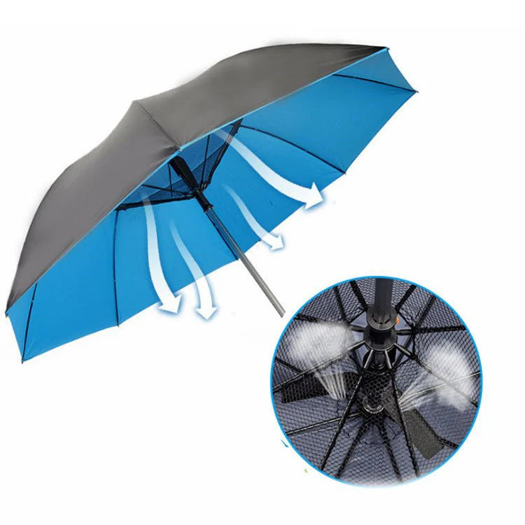 Portable Fan Umbrella | Stay Cool Under the Sun